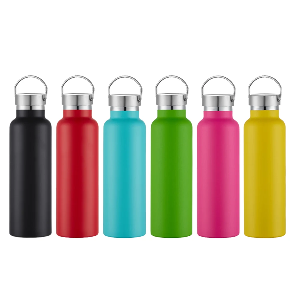 20 OZ/600ML insulated Double Walled Water Bottles Stainless Steel Sports Water Bottles 18/8 Food Grade for Cyclists, Runners