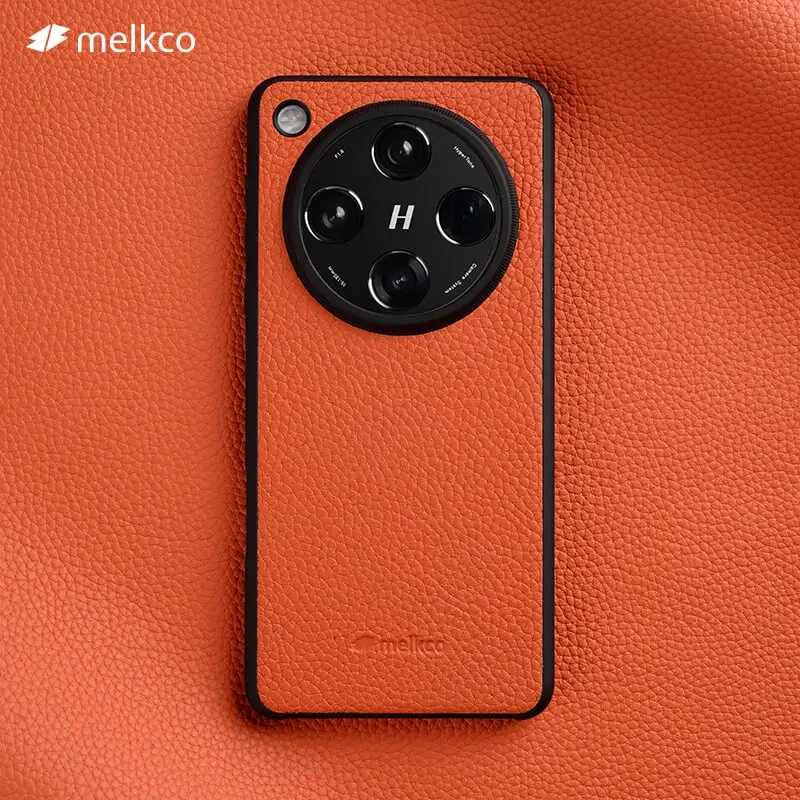 Melkco Brand For OPPO Find X8 Pro Genuine Premium Leather Cover Hard Back Case Natural Cowhide Free Metal Ring Lens Protect