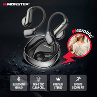 Monster Open Ear AC390 Bluetooth 6.0 Earphones DNC Call Noise Reduction Headphone Air Conduction OWS Wireless Sports Earbuds