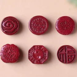 5A Natural Cinnabar Snowflake Fortune Zinnober Genuine Vermilion Single Bead DIY Beads Jewelry Material
