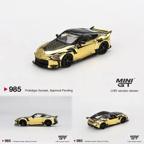 사전 판매 MINIGT 985 1:64 닛산 Z VeilSide FFZ400 골드 크롬 다이캐스트 자동차 모델 컬렉션 완구 Best5