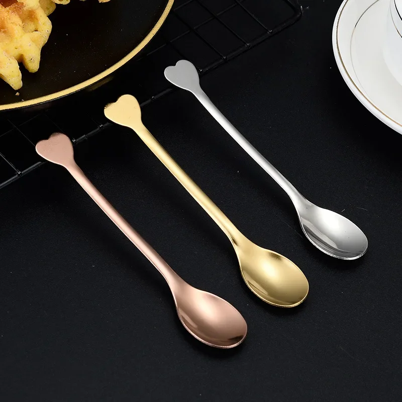 Stainless Steel Love Handle Children's Teapot Coffee, Gold Spoon Shape Teapot, Brand New, Cute, 3 Colors,Kitchen,1PCS Tea Spoon