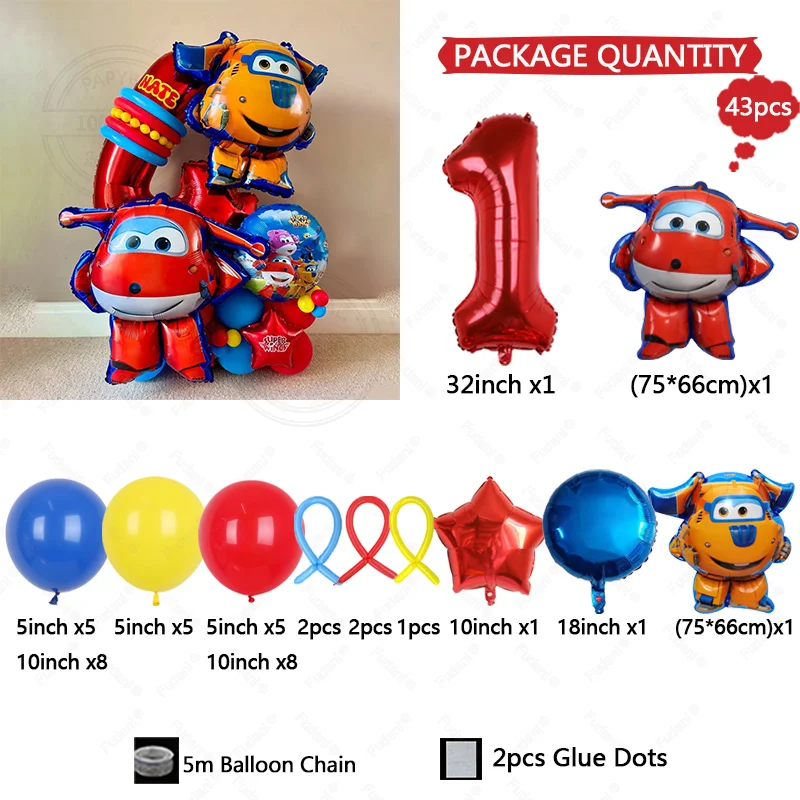 43 قطعة جديد سوبر أجنحة الألومنيوم احباط Globos جيت بالدوار احباط بالون الكرتون موضوع ديكور عيد ميلاد ديكور استحمام الطفل اللعب لوازم