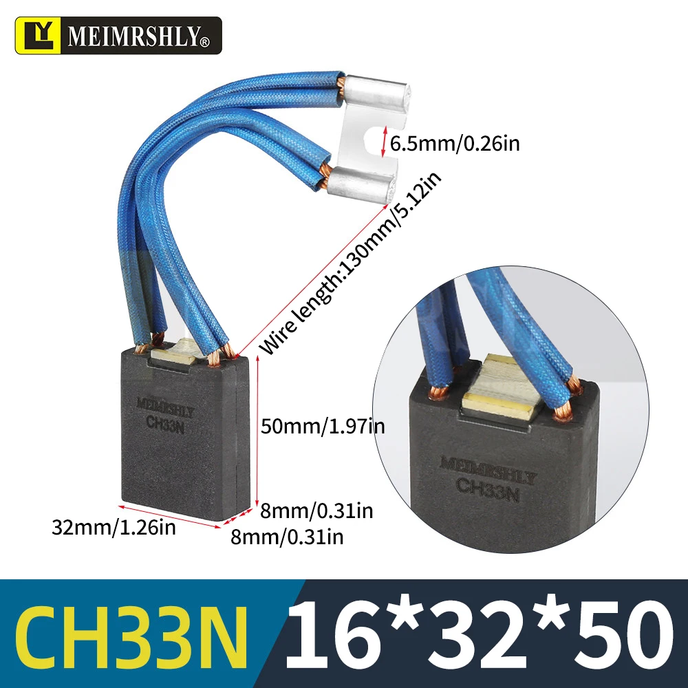 

MEIMRSHLY CH33N DC motor brush double piece 2-16X32X40 16X25X40 16X32X40 16X32X50