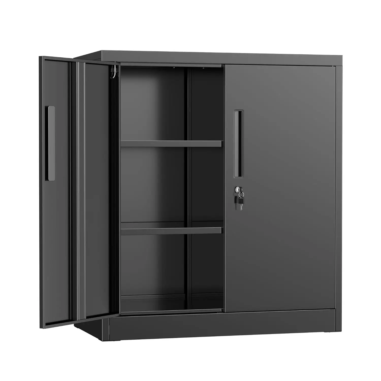 

Metal Lockable Storage Cabinet 36"x32"x16", Garage Office Home Shelves, Customized