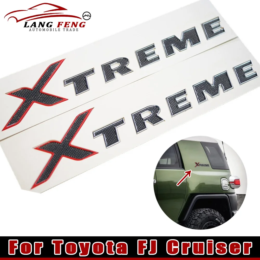 For Toyota FJ Cruiser Modifications Middle East Extreme Sports Personalized Emblem Sticker Universal Car Decoration X Emblem