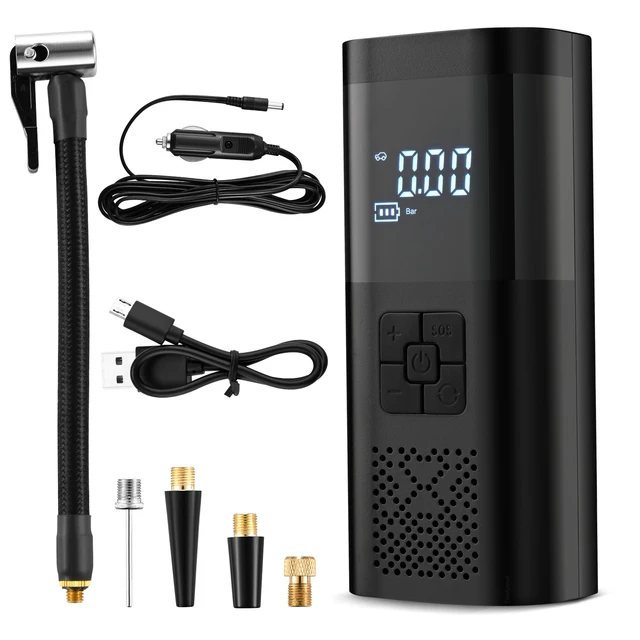 Tyre Inflator Cordless Rechargeable 6000mAh Battery Motocycle Tyre Inflator Car Pump Electric Bike Pump Handheld Mini Air Pump AliExpress