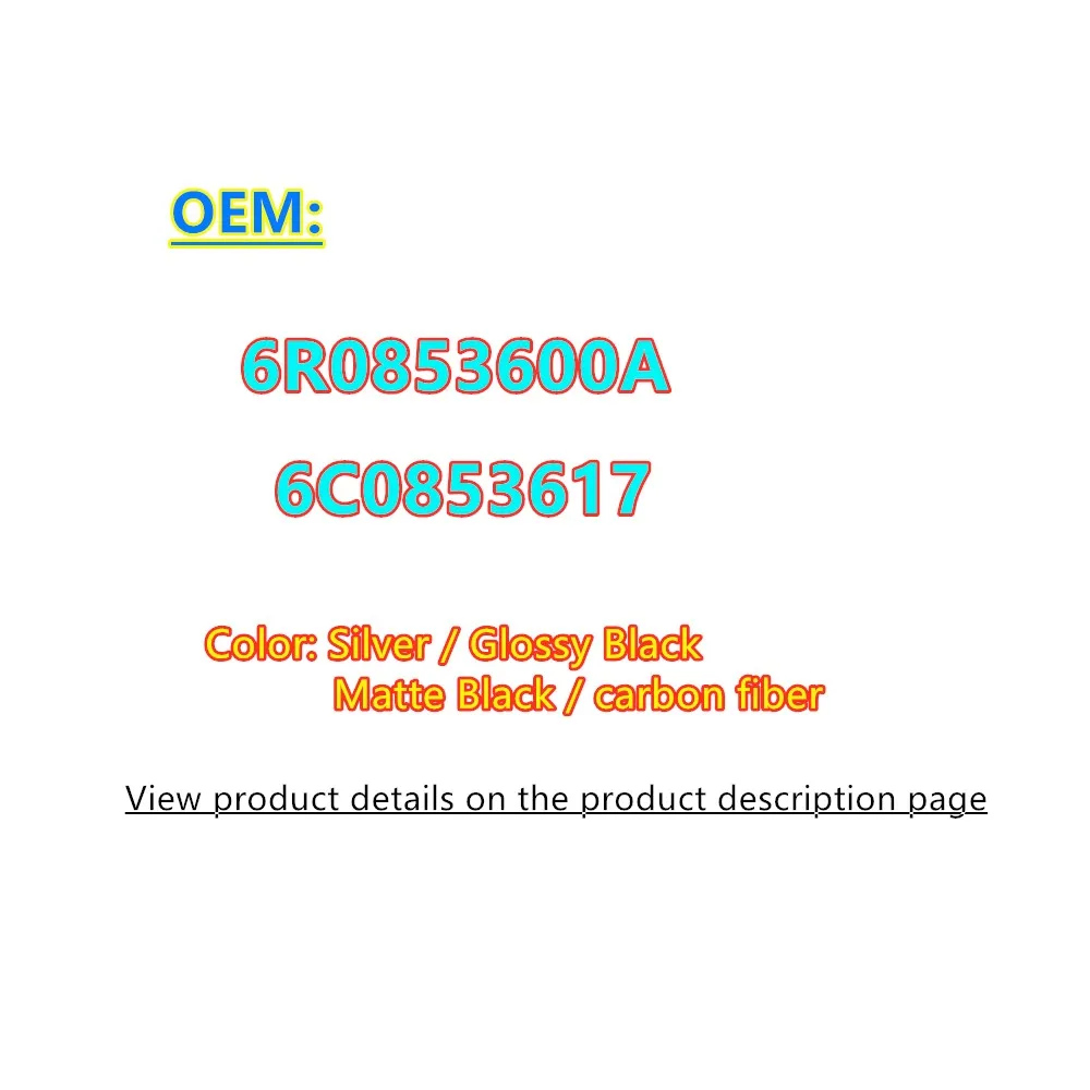 2 emblemas para parrilla delantera 6R0853600A ULM 120mm y emblema para maletero trasero 6C0853617 110mm para Polo-6R 2009-2014, emblema de repuesto