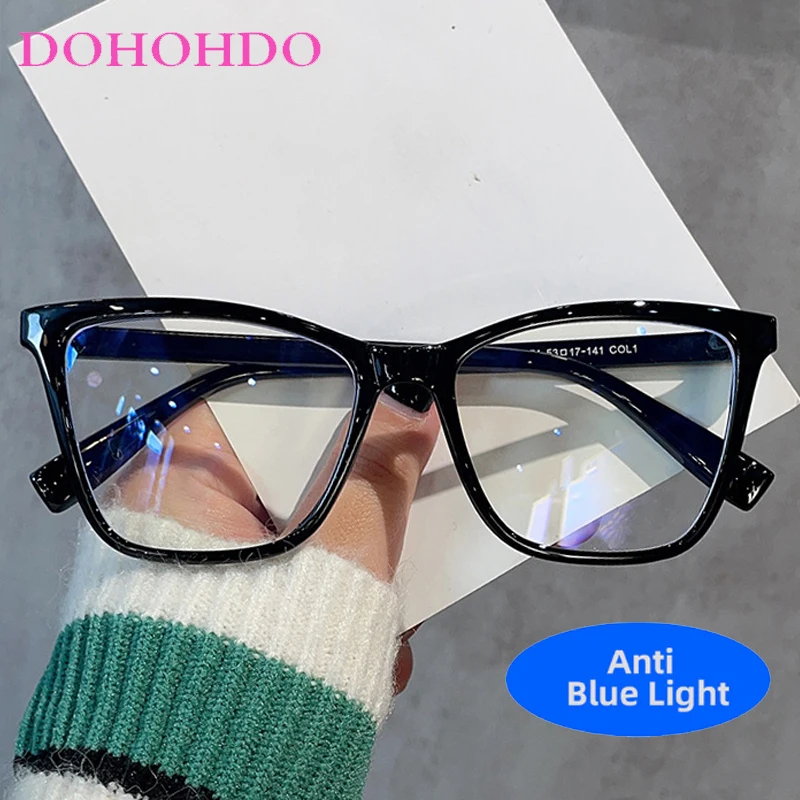 

Trendy Luxury Designer Big Frame Cat Eye Blue Light Blocking Glasses Women Men Optical Spectacle Protection Computer Eyeglasses