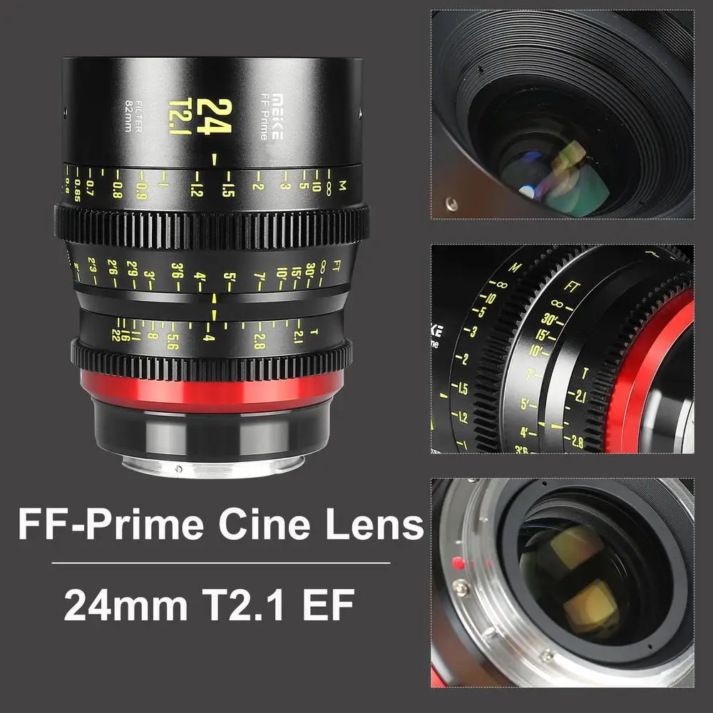 Meike 24 مللي متر T2.1 Cine عدسة رئيسية لكانون C700 C500II سوني FX3 FX6 FX9 فينيس Z باناسونيك أنظمة كاميرا السينما ذات الإطار الكامل