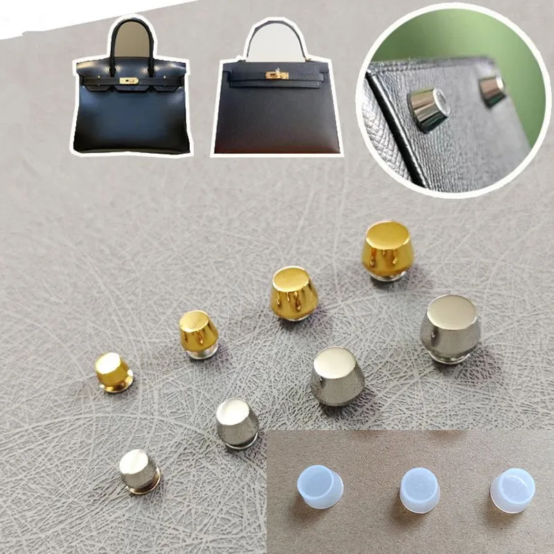 Bag Bottom Buckle Metal Foot Nails Protective Case for Hermes Birkin Kelly Handbag Titanium Steel Screw Base Nail Anti Wear Kit