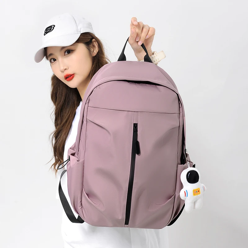 New Backpack Men Women Student Schoolbag Large Capacity Nylon Preppy Style Lightweight Durable Travel Backpack