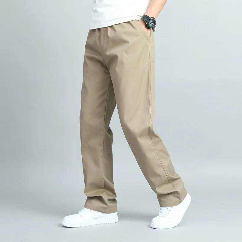 

Spring and Autumn Men's Casual Pants Fashion Simple Straight Baggy Pants Men Streetwear