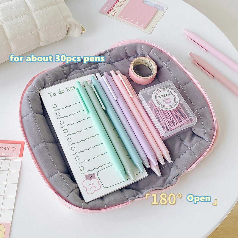 Imagem -03 - Cute Pillow Shape Pencil Bolsa Soft Touch Pen Case Color Storage Pouch Papelaria Escola Cosmetic Travel F668