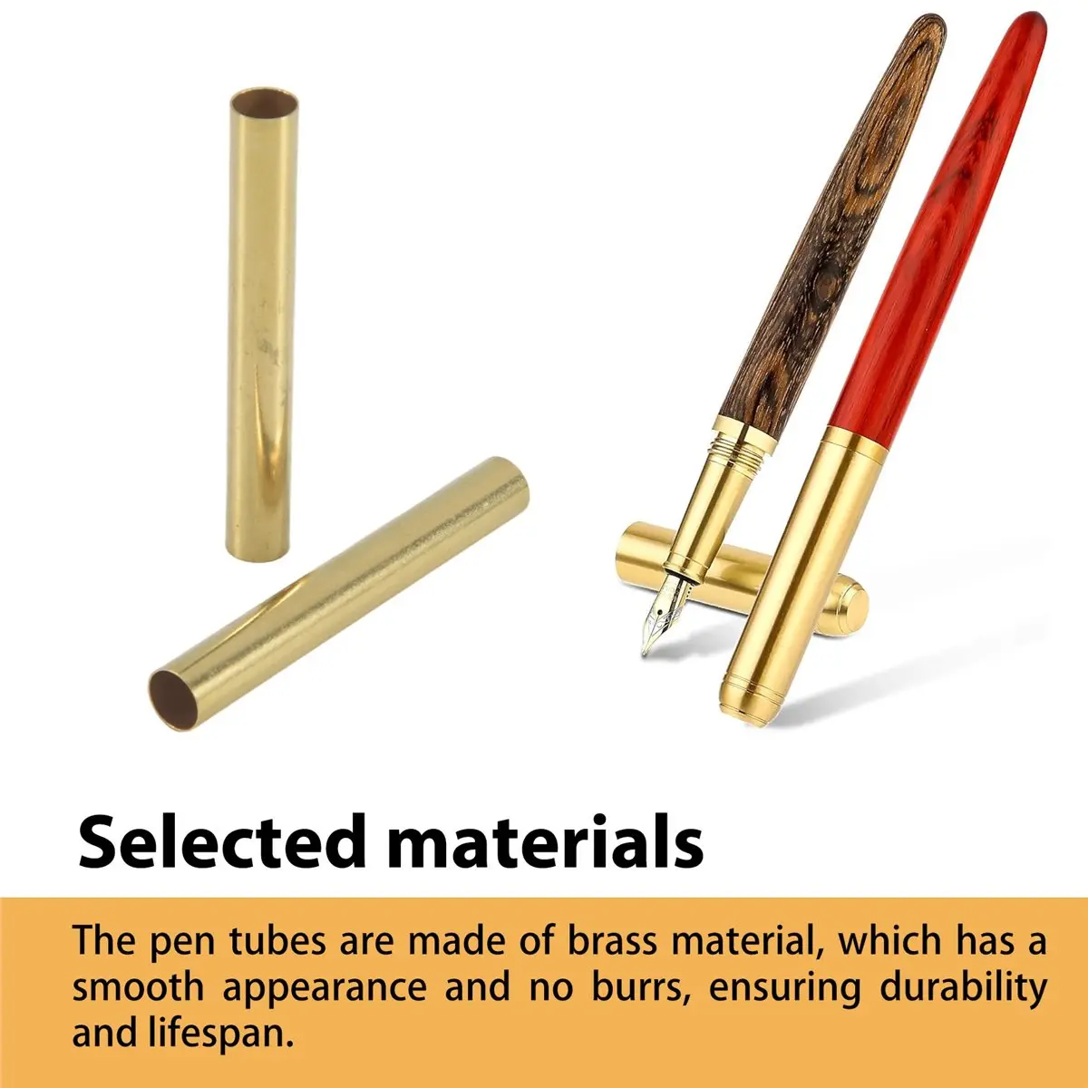 ABQX 20 pièces, 7 mm, stylo fin, accessoires de remplacement en laiton pour stylo à transfert, fournitures pour la fabrication de stylos DIY, cadeaux pour amis