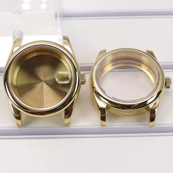 FENYA 36mm 40mm Gold Round Edge Watch Case Sapphire Glass For Oyster Seiko NH36 NH35 NH34 Miyota 8215 Movement 28.5mm Dial 10ATM