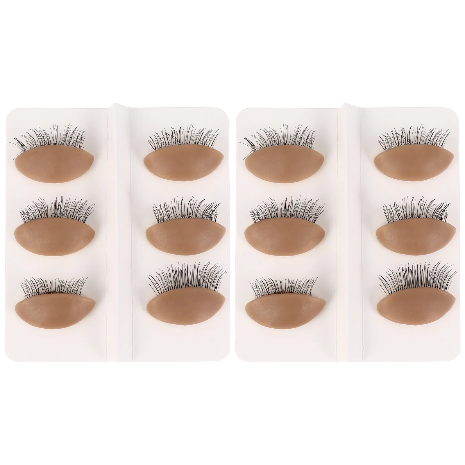 

6 Pairs Replacement Eyelids Grafting Practice Tools Silicone Mold Makeup Eyelash Extensions Reusable Mannequin Device Quality