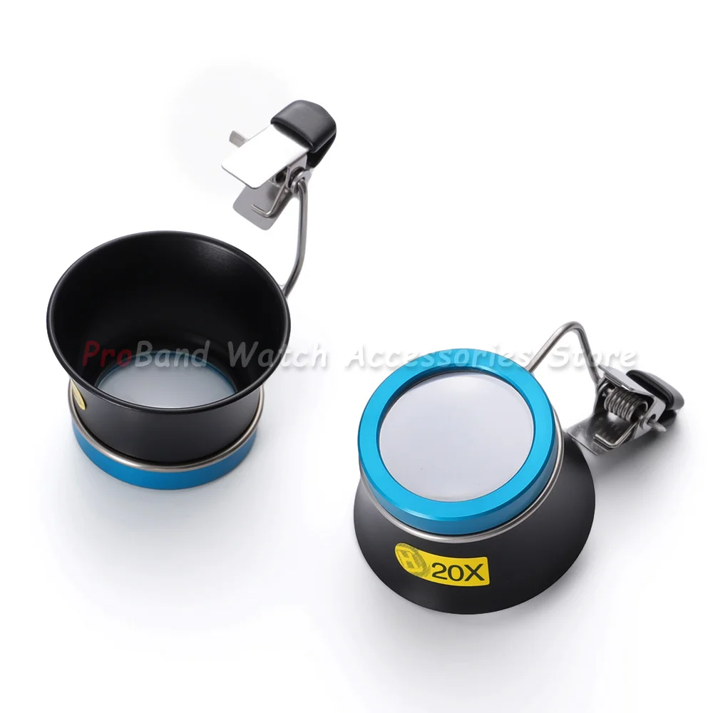 Clip-On Eye Loupe Magnifying Lens 5X 10X 20X Eyeglass Magnifier Watchmaker Repair Tool Portable Eyepiece Process Operation Tool