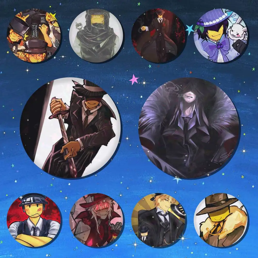 Forsaken Mafioso Tinplate Brooch Figure Icon Badge Handmade Brooches For Backpack Clothes Decoration
