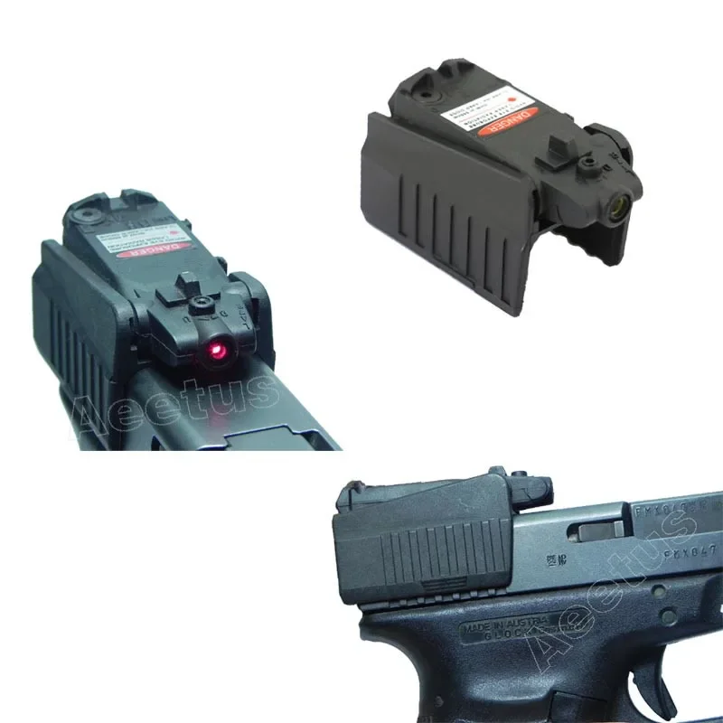 Mira telescópica táctica láser rojo, pistola de mano compacta para Airsoft KSC KWA Glock 17 18C 22 34 Series, interruptor de montaje alto y bajo