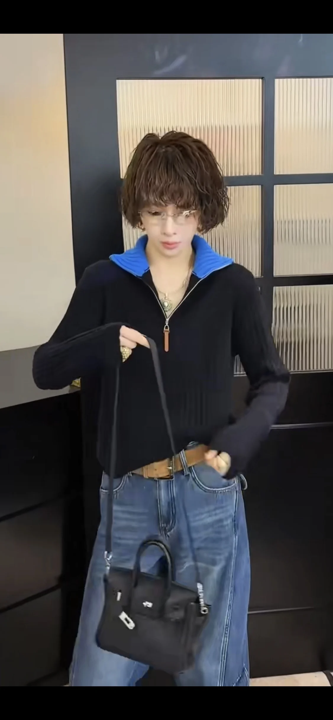 

Winter New Loose Casual Pure Color Knitted Sweater Faionable Versatile Women's Wear 2025 Winter Season Other Material 00%