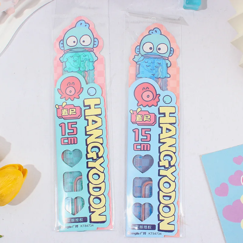 12/36pcs Sanrio Clownfish 15cm Ruler Cartoon Student Drawing Transparent Ruler Stationery Measuring Ruler Bookmark Stationery