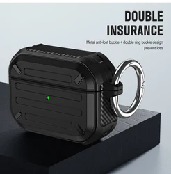 A prueba de golpes resistente PC TPU accesorios para auriculares inalámbricos funda apta para Airpods Pro 1/2 generación armadura protección completa