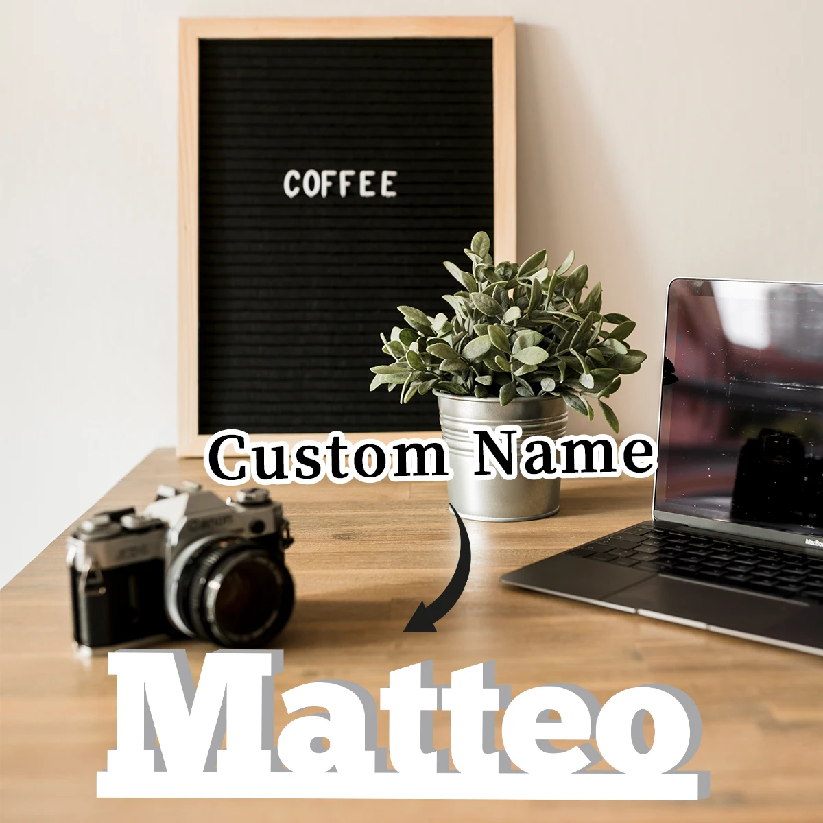 1 pièce d'ornement moderne personnalisé en PVC, à peindre soi-même, décoration murale pour chambre, salon, table, cadeau de mariage, anniversaire, remise de diplôme