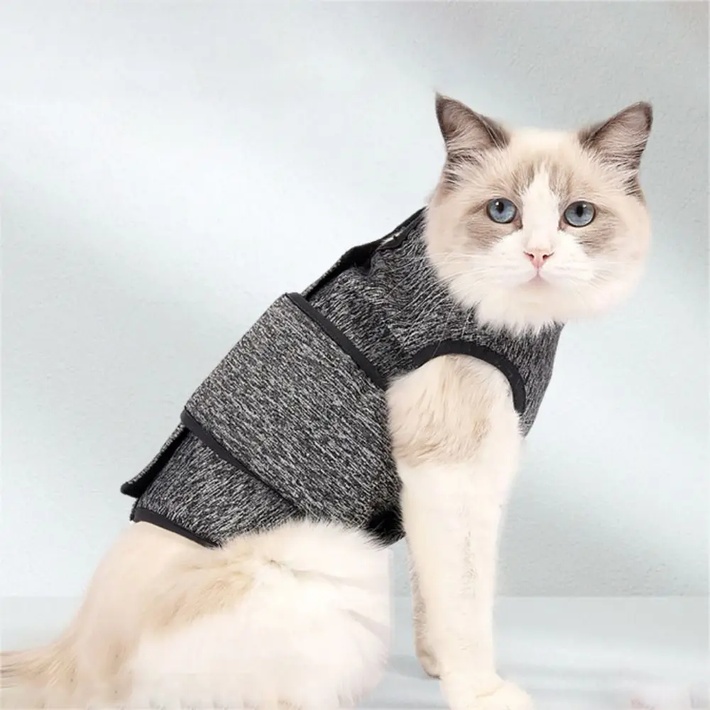 

Adjustable Cat Calming Vest Soft Elastic Anti Anxiety Pet Coat Cat Recovery Clothes Breathable Dog Calming Wrap Clothes