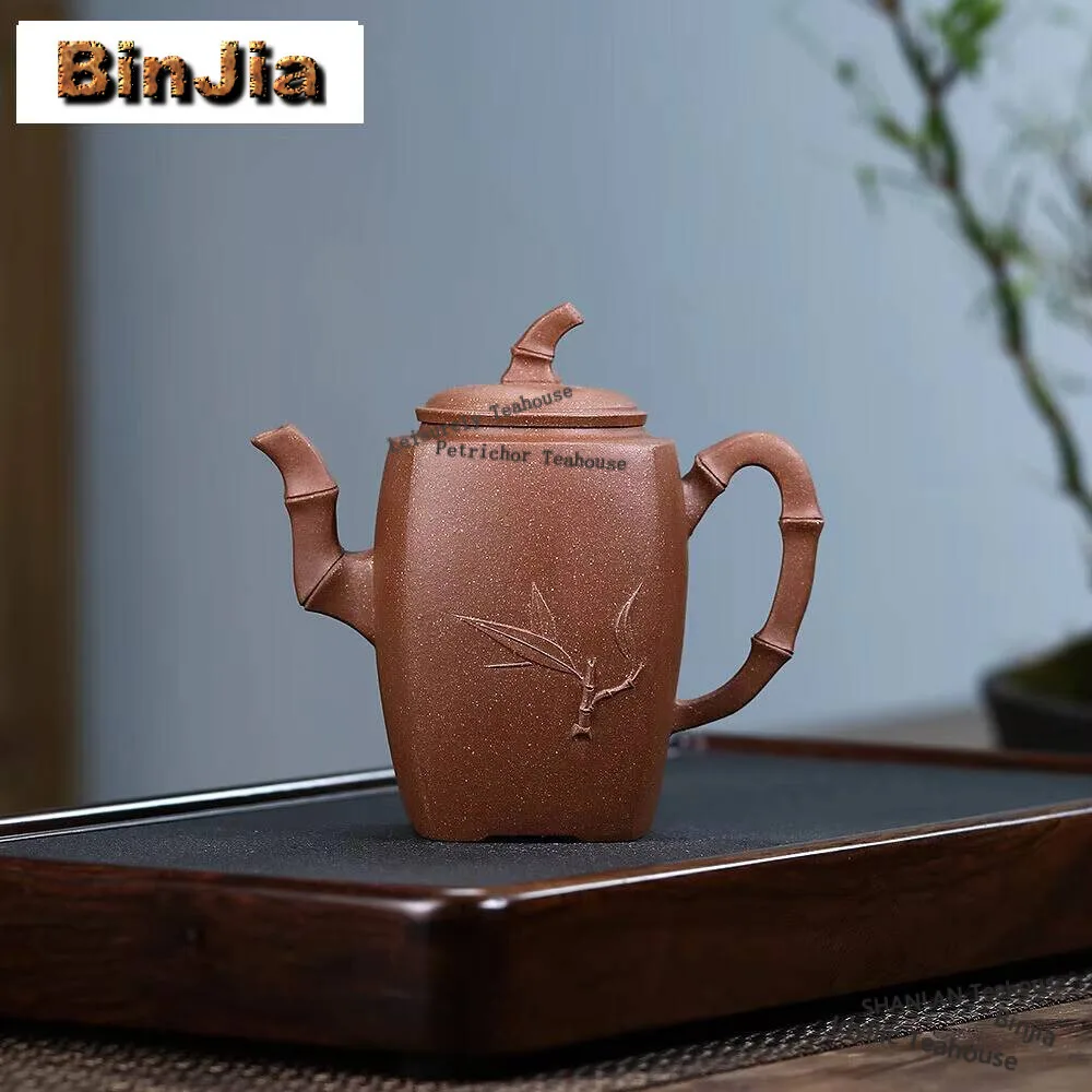 

330ML Large Capacity Authentic Yixing Tea Pot Purple Clay Teapot Beauty Kettle Raw Ore Handmade Tea Set Customized Tie Guanyin