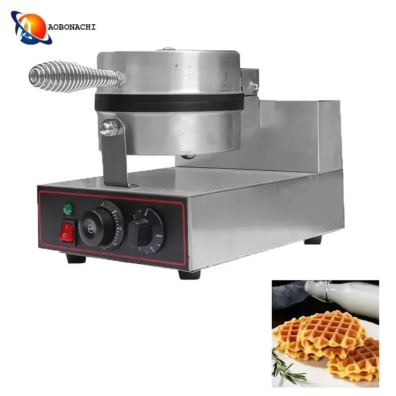 Jz Commercial Electric Cone Waffle Maker Ice Cream Cone Machine Professional Bakery Equipment for Shop Home Use Non Stick