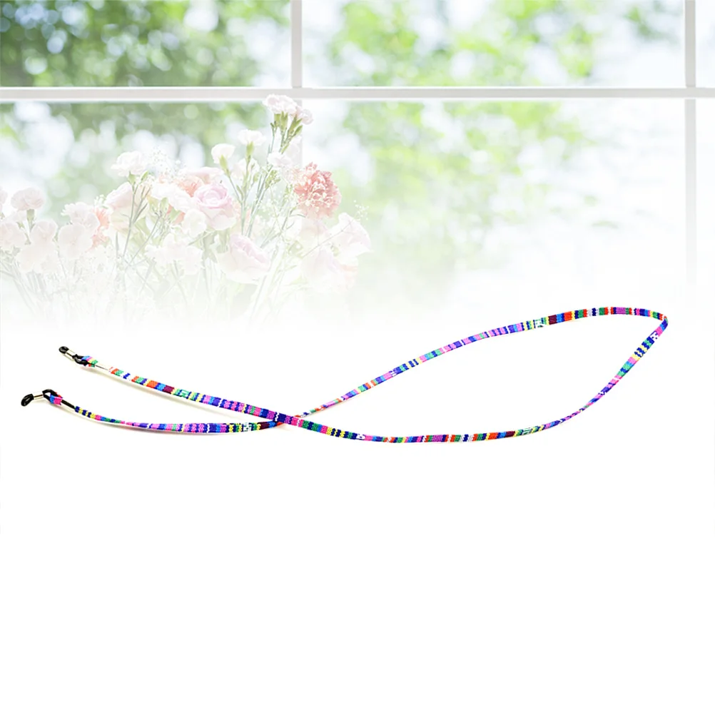 

Non-Slip Purple Eyeglass Chain Stylish Durable Cotton Glasses String Eyeglasses Holder Lightweight Glasses Cord
