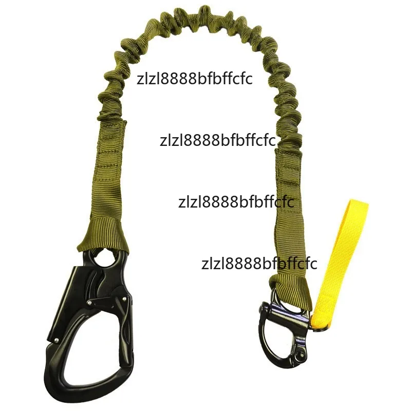 Lanyard drop elastic safety rope outdoor sports training mountaineering buckle double head quick release buckle - view 2