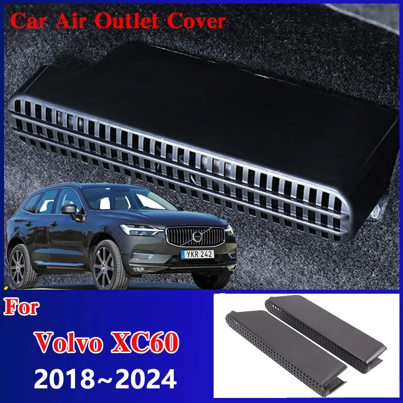 For Volvo XC60 2023 Accessories 2018~2024 2023 2022 2021 2020 2x Car Air Outlet Cover Under Seat Dust Protect Decoration Sticker