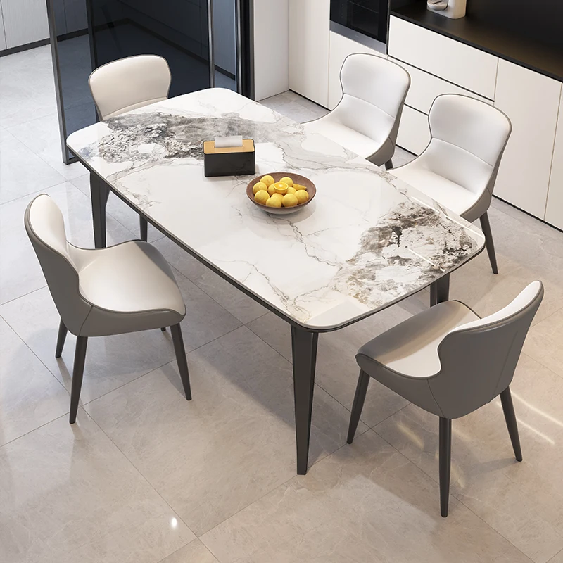 إيطاليا طاولة طعام المعيشة الأبيض قابلة للتمديد المحمولة طاولة طعام المطبخ 6 أشخاص توفير المساحة Mesas Plegables أثاث Portatil