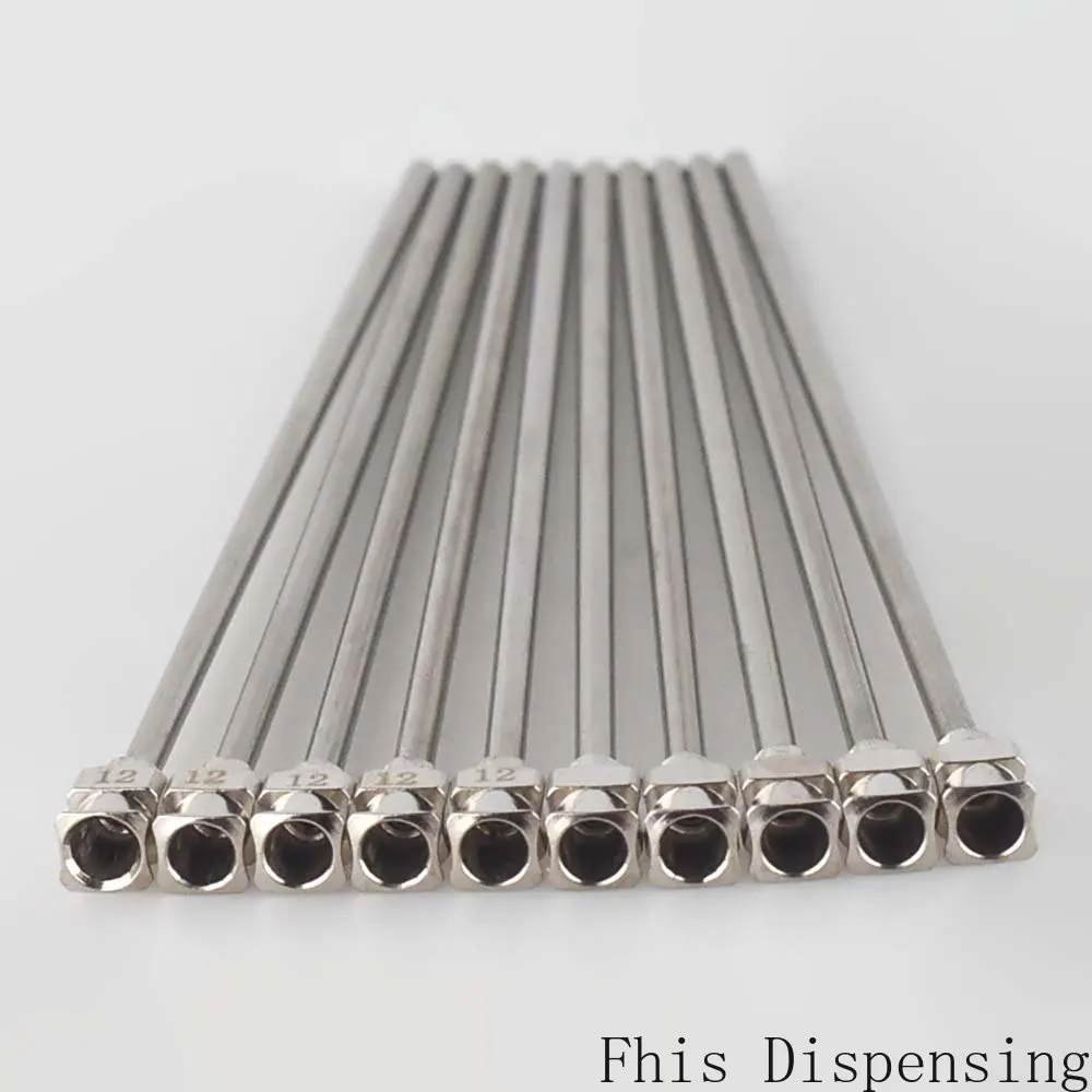 12G 130mm Stainless Steel Blunt Tips Syringe Dispensing Needles for Injection All Metal Pack of 2