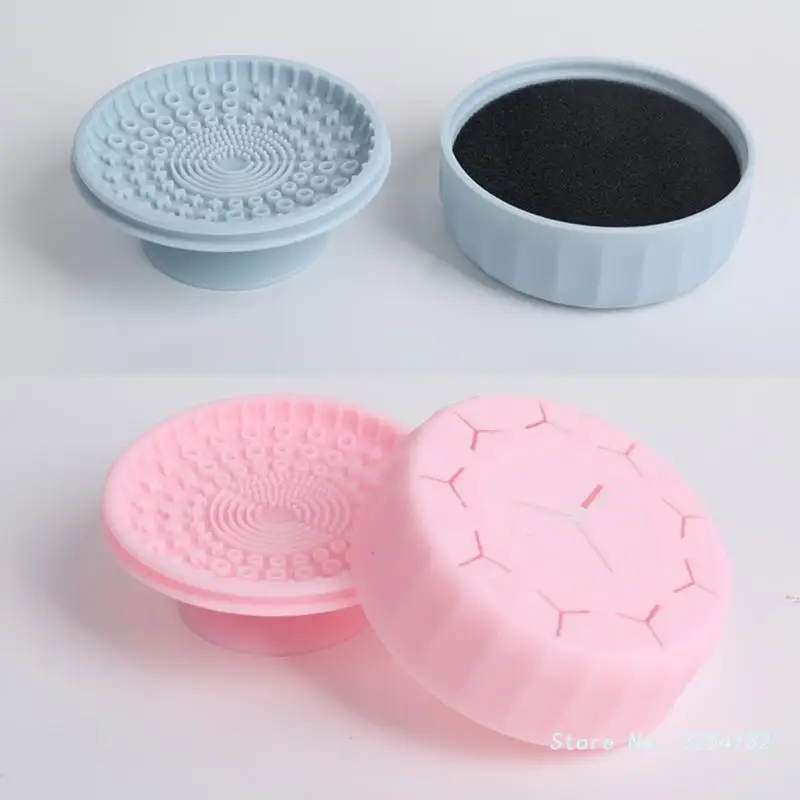 Makeup Brushes Cleaner with Color Removal Sponge Brush Cleaning Mat Easy to Clean Blenders Brushes Removes Shadow Color