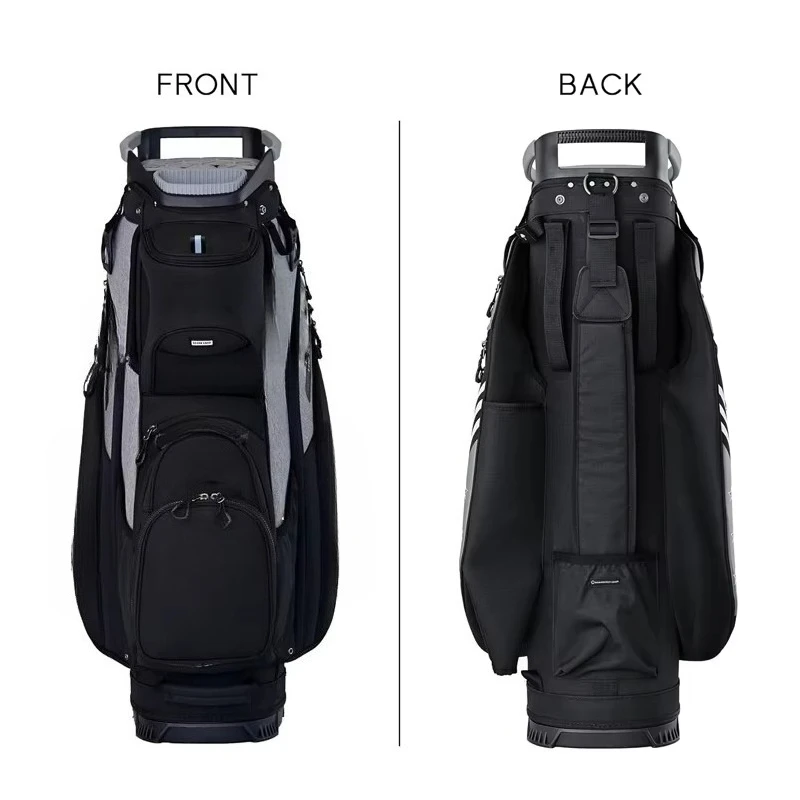 High Quality Premium Waterproof Black Golf Cart Club Bag Custom Luxury Golf Stand Bag for Men