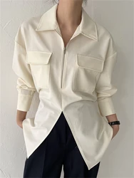 Womens Blouse Summer Women Blouses Spring White Long Shirt Female Maxi Blusas Casual Vintage Long Sleeve Cotton Oversize Loose