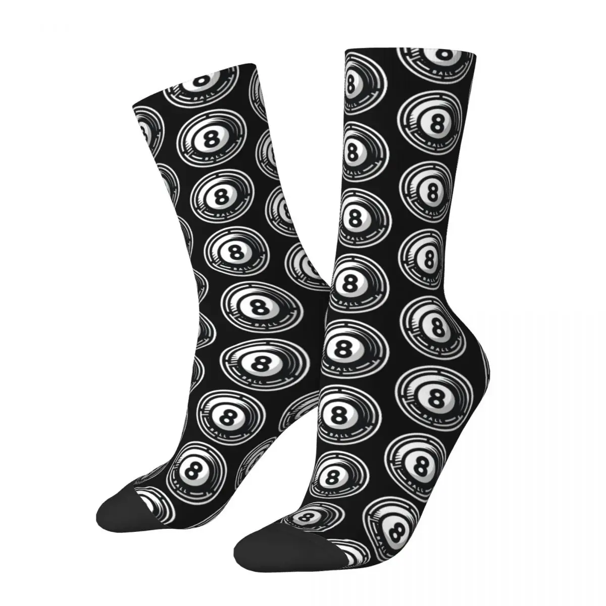 Billiard Cue Sport Pool Snooker Games 8 BALL Unisex Winter Socks Windproof Happy Socks Street Style Crazy Sock