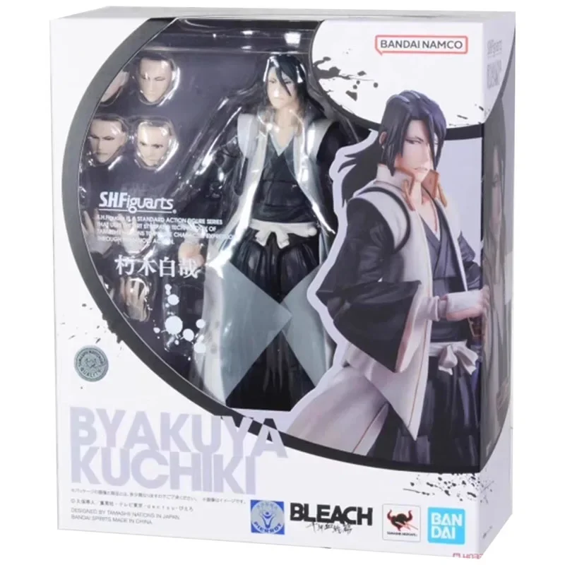 In Stock Genuine Original Bandai S.H.Figuarts SHF Anime Bleach  Kuchiki Byakuya Anime Action Figure Model Toy Collectible Gifts