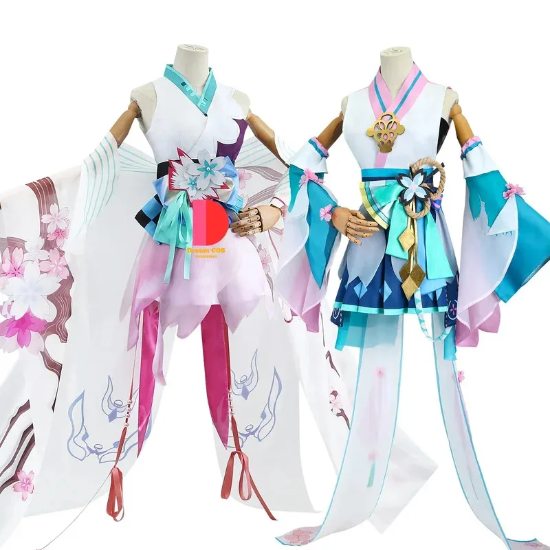 

Совместная игра Virtual Idols Onmyojii, костюм для косплея Befor and After Awakening, пальто, юбка, парик для женщин Comic Con, Хэллоуин