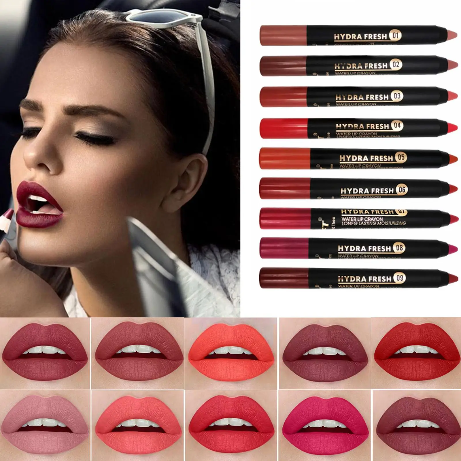 19 Kleuren Nude Lip Stick Matte Lippenstift Bulk Groothandel Waterdicht Roze Bruin Koreaanse Make-Up Lippenstift Potlood Pigmenten Lip Potlood