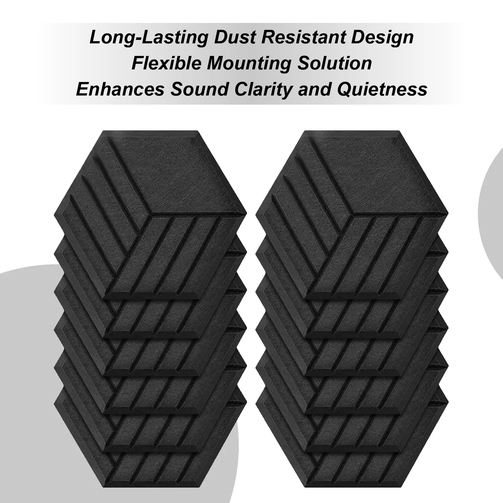 Acoustic Panels Self-Adhesive Sound Proof Panels for Walls Noise Dampening Board High-Density for Bathroom Game Room Living Room