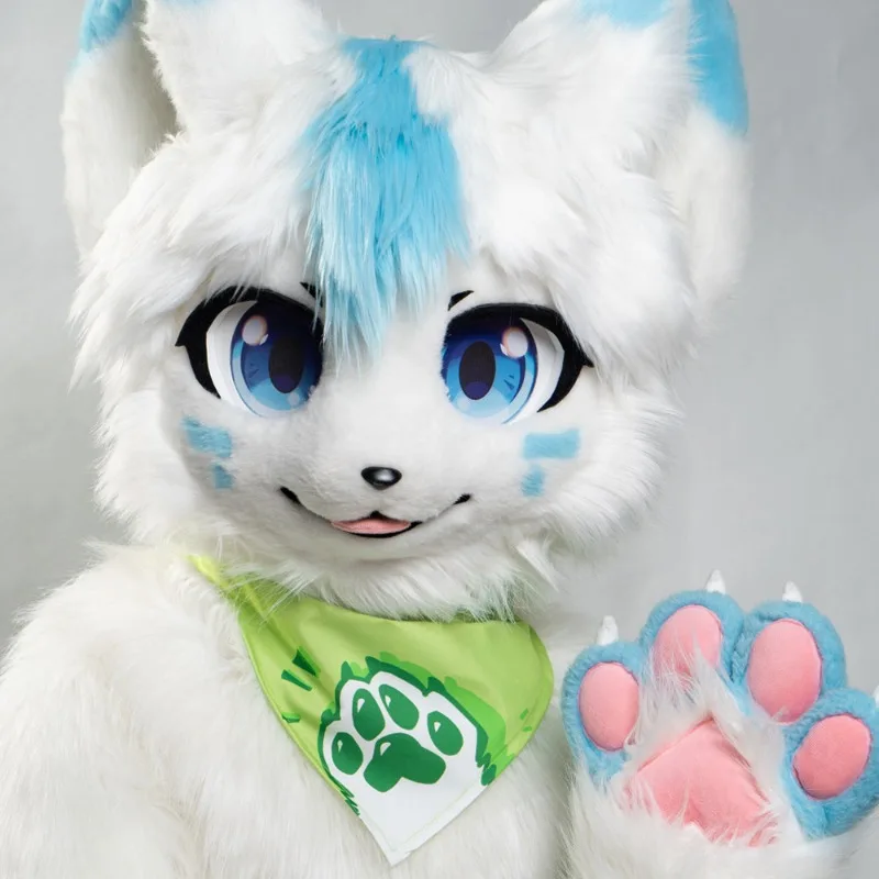 Cute Bandana Fursuit Cosplay Costume Props Funny Furry Triangle Scarf Kig Clothing Accessories Halloween Carnival Party Outfit