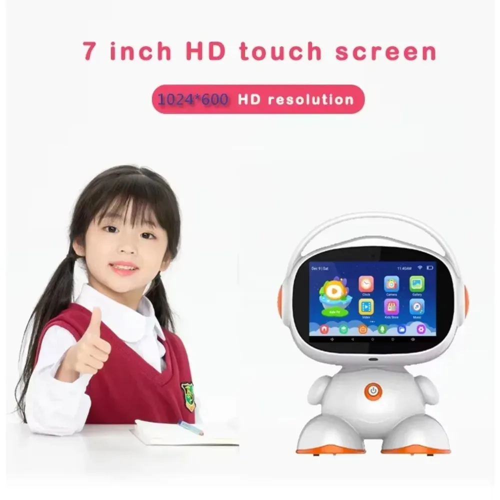 2026 New AI Smart Toy Robot 7 Inch HD LCD Screen DIY Dancing Voice Remote Control Education Robot for Kids