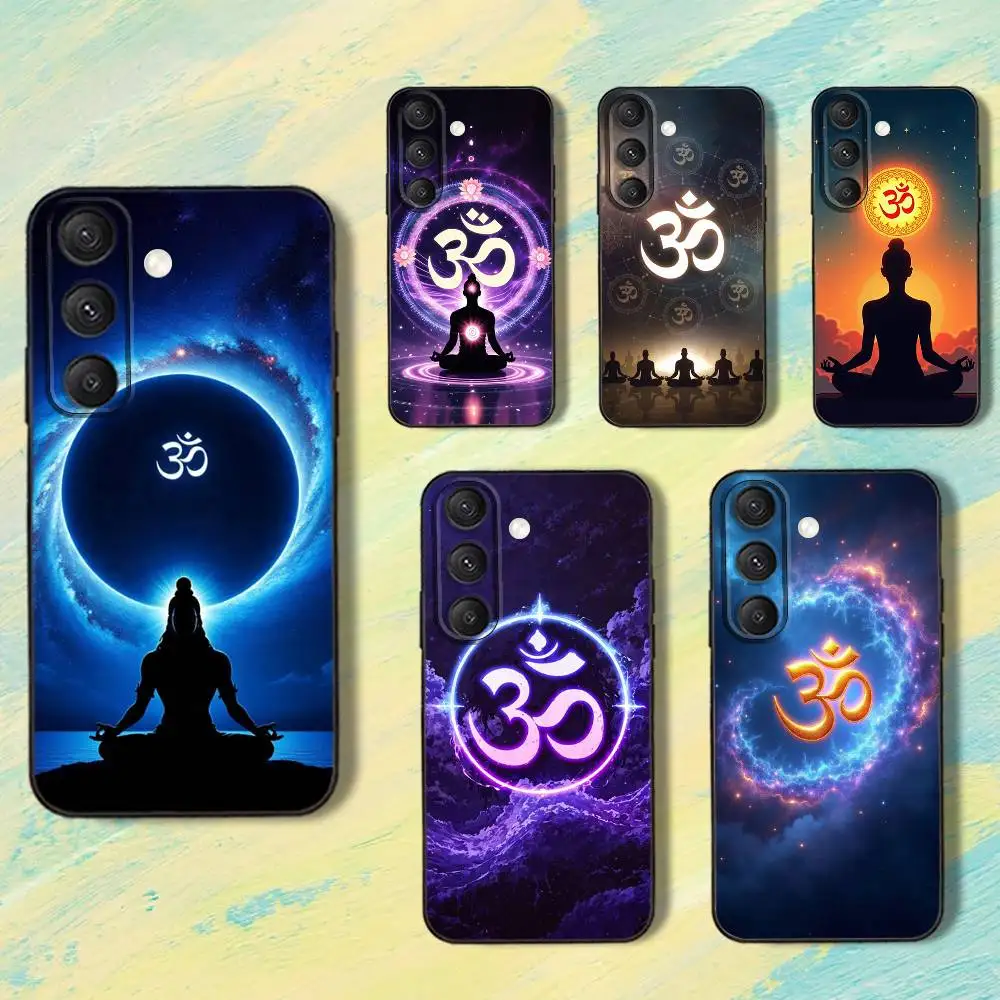 

A-Aum O-OmS Yoga Sports Phone Case For Samsung S25,S24,S10,S22,S21,S20,S23,Ultra,Plus,Lite,FE,Soft Silicone Black Cover