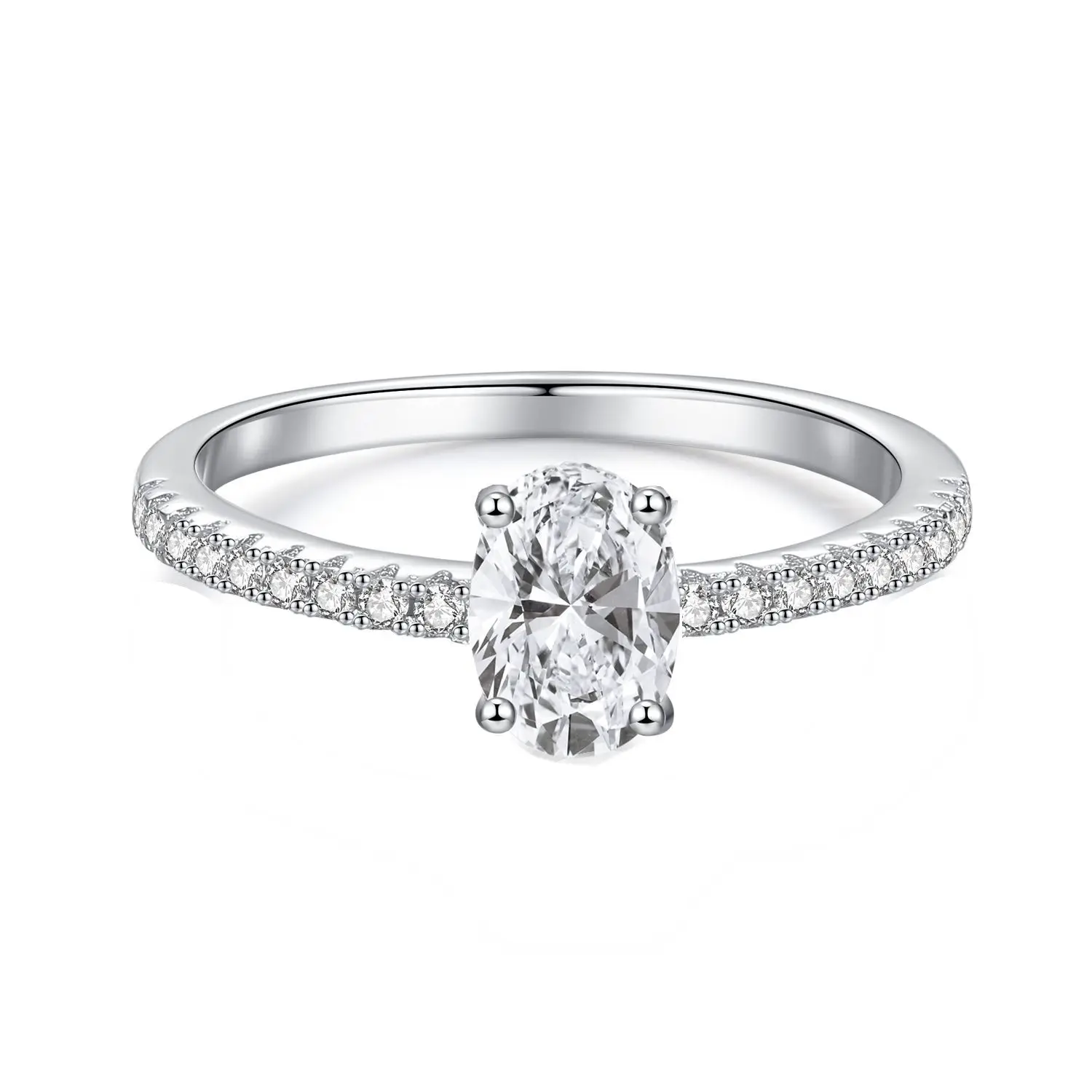 Massiver Platinring PT950 mit 1 Karat echtem, wunderschönem Moissanit-Diamanten – Verlobungs- und Ehering, Statement-Schmuck für den Jahrestag – Detail 3