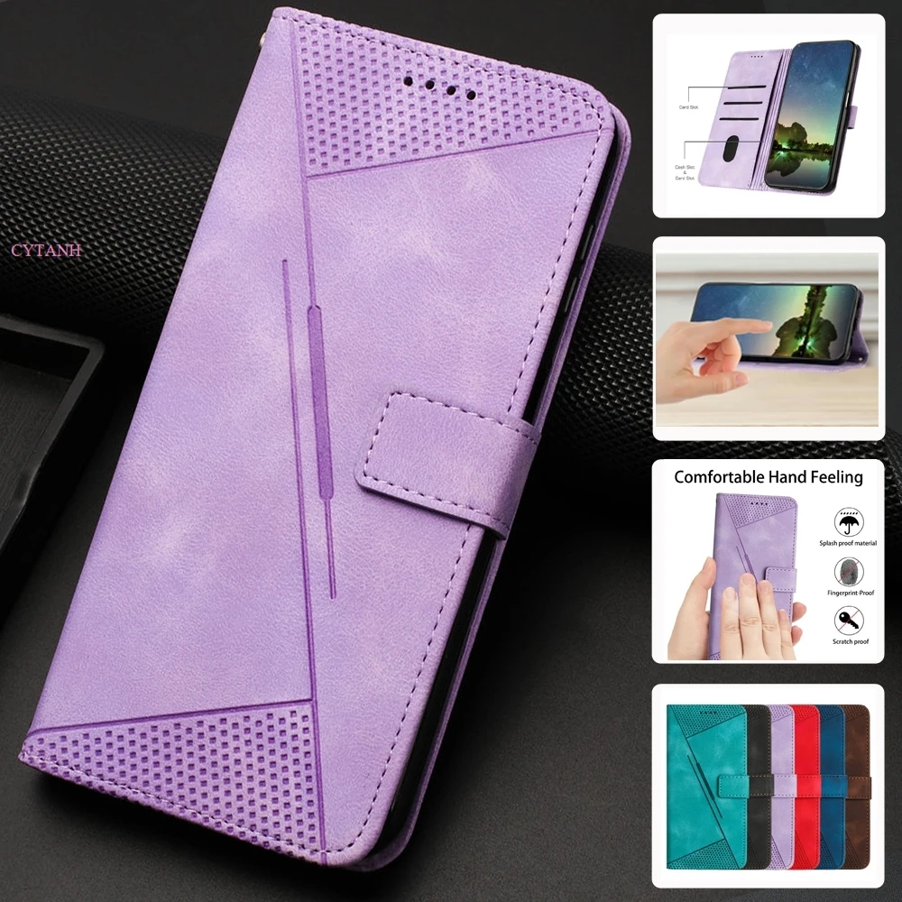 Fantasy Triangle Leather Cases for Motorola Edge 40 30 Neo Pro Fusion Ultra Edge Plus 2023 2022 Flip Wallet Magnetic Phone Cover