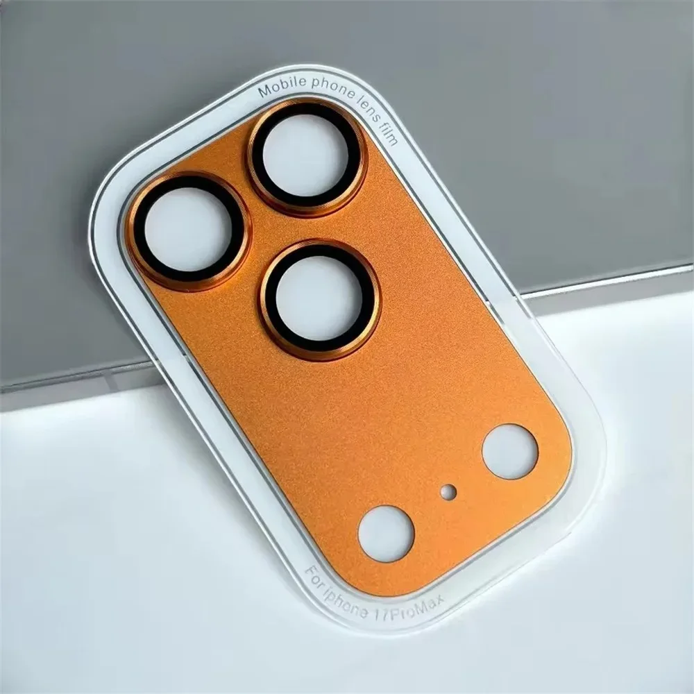 -Protezione per obiettivo fotocamera Armor per iPhone 17 Pro max 17pro Custodia in metallo Anello posteriore Copriobiettivo in vetro temperato per tappo iphone17pro